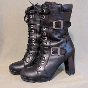 Black Ankle Boots - Harley Davidson - size 7.5